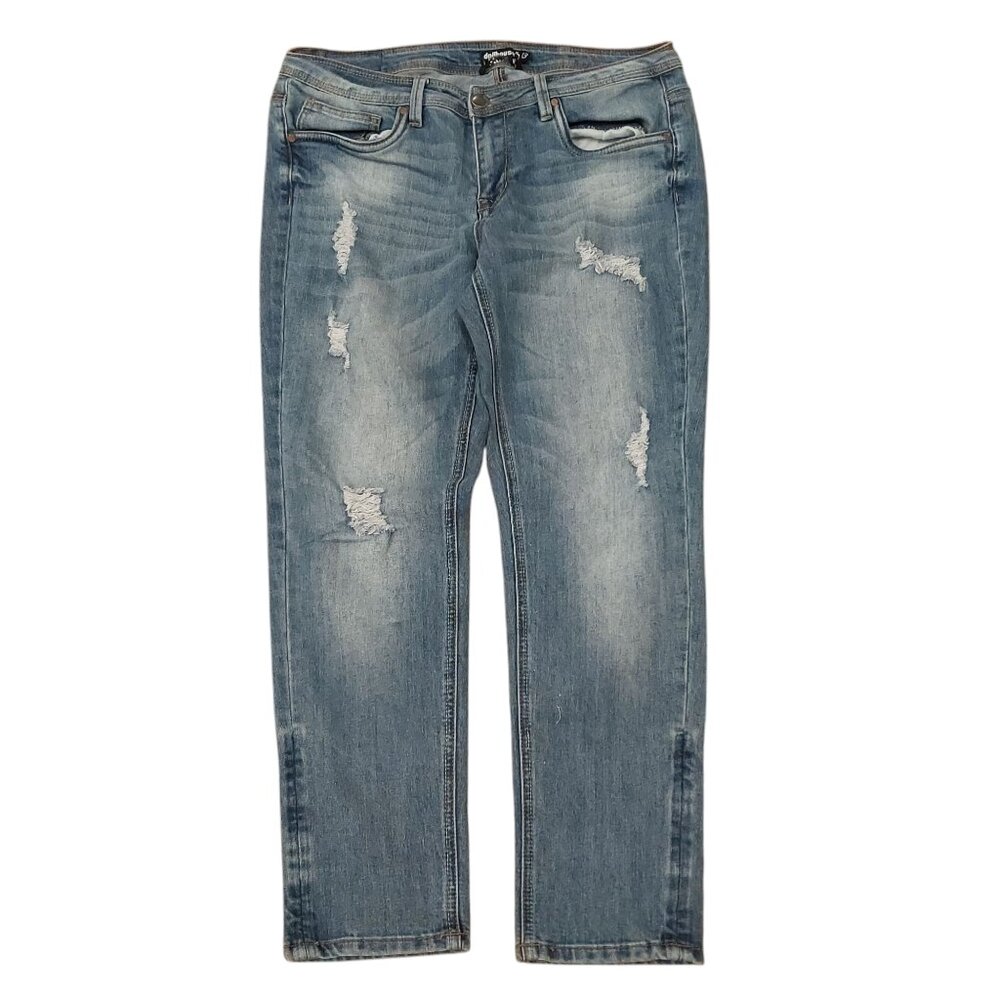 Dollhouse Distressed Blue Jeans - Size 13, 'You Are Beautiful' Cotton Blend